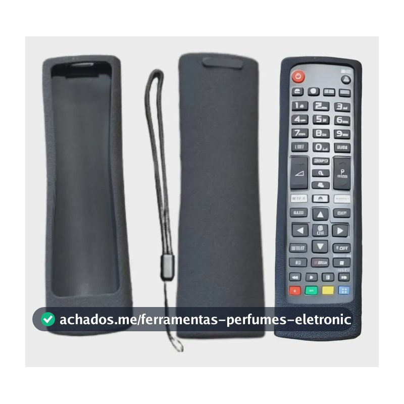 Capinha De Silicone Para Controle Remoto Tv LG Led Smart 4k Preto