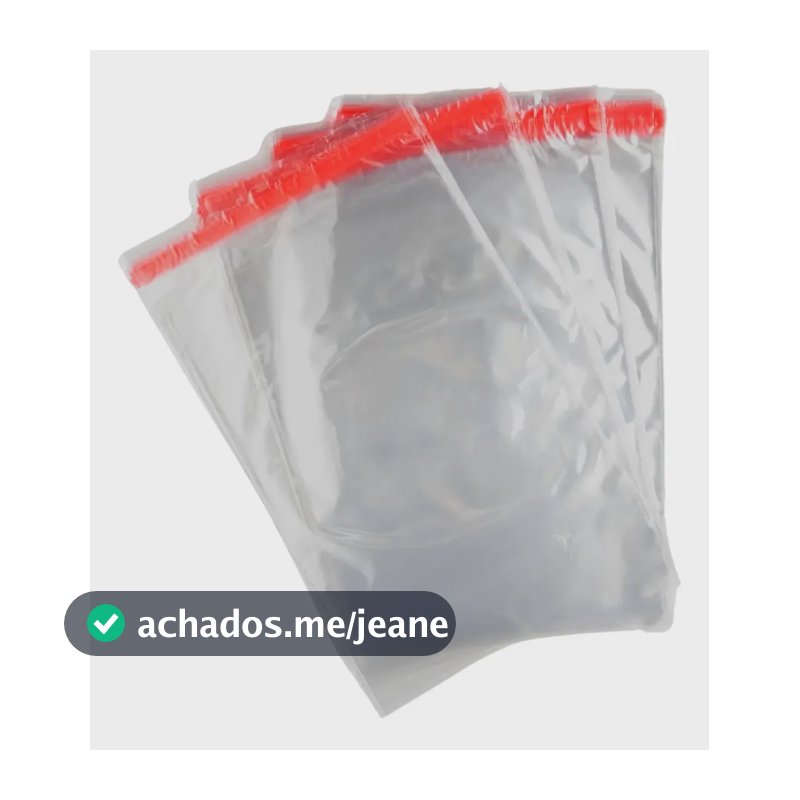 Saco Plástico Adesivado Transparente C/ Aba 15x15 C/ 1000 Un