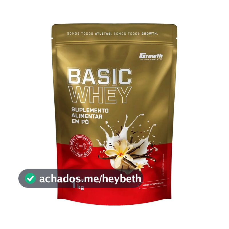 Basic Whey 1kg Growth Supplements Baunilha