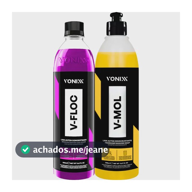 Kit Shampoo Automotivo Esfregação Neutro V-floc V-mol Vonixx