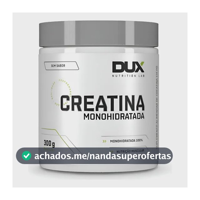 Creatina Pura Monohidratad 300g Dux Nutrition Nova Embalagem Sem Sabor