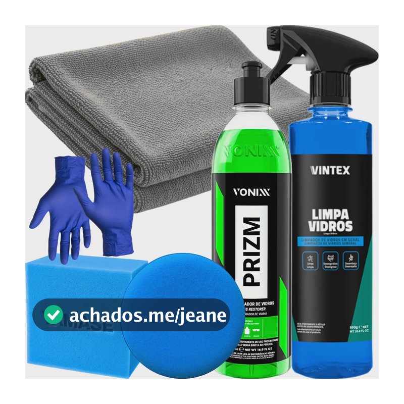Removedor Chuva Acida Restaurador Limpa Vidros Vonixx Luvas