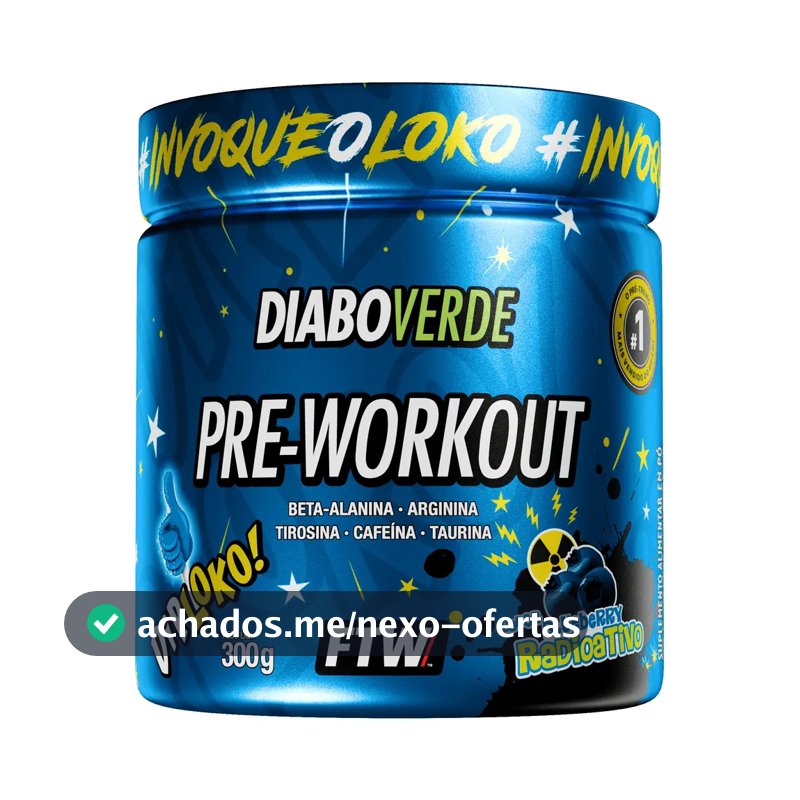 Suplemento Em Pó Pre Treino Dip Loko! Ftw - Diabo Verde Blueberry Radioativo