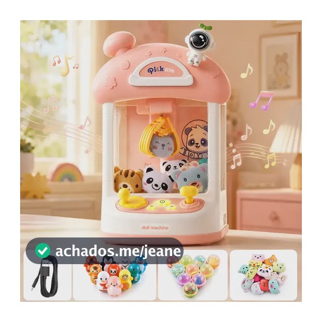 Mini Máquina De Pegar Bichinho Infantil Garra Com Brindes