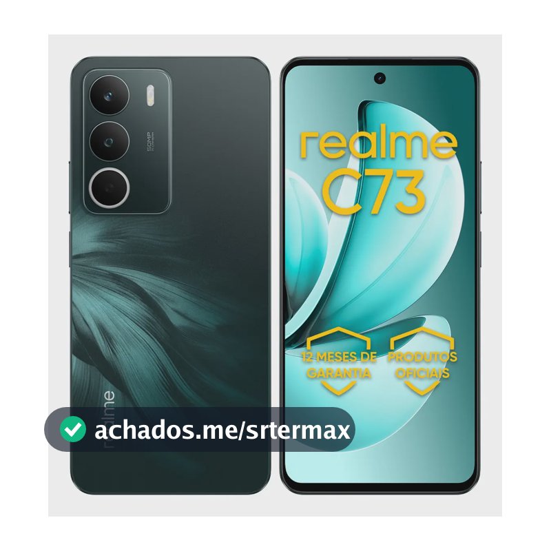 Celular Smartphone Realme C73 128gb 4gb Ram Dual Sim 120hz 6000mAh Verde