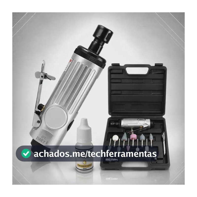 Micro Retífica Pneumática Esmeril Profissional Com Maleta Micro Retifica 22.000rpm e Óleo 10mL Mendexz 2400 W