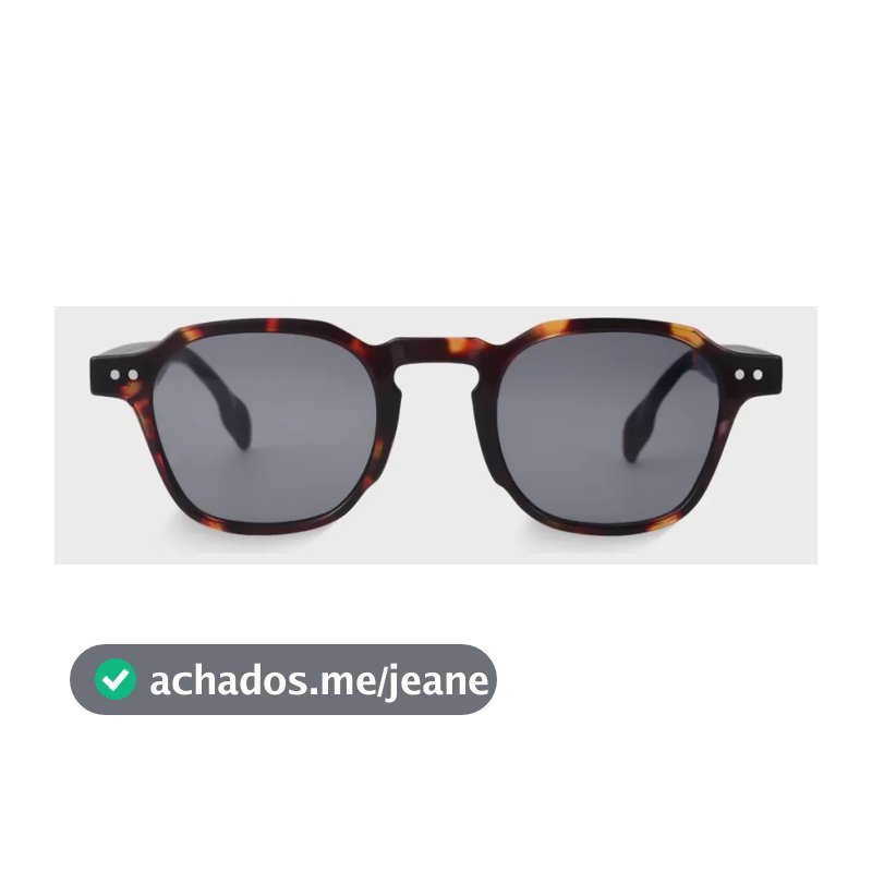 Óculos De Sol Quadrado Viggo Tortoise Savana Uv400 Unissex Preto Tartaruga