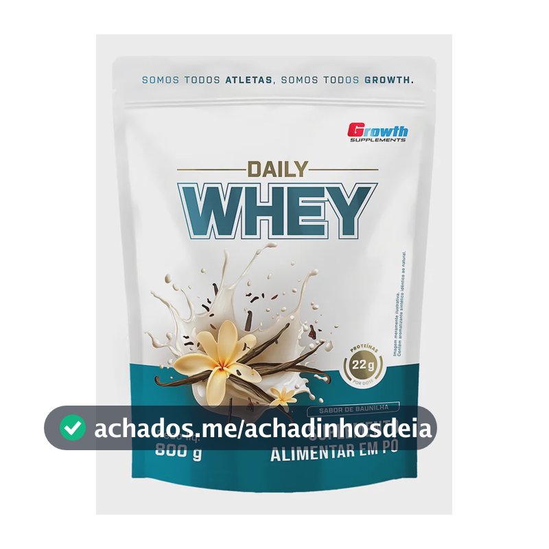 Daily Whey Protein 800g Growth Supplements Baunilha