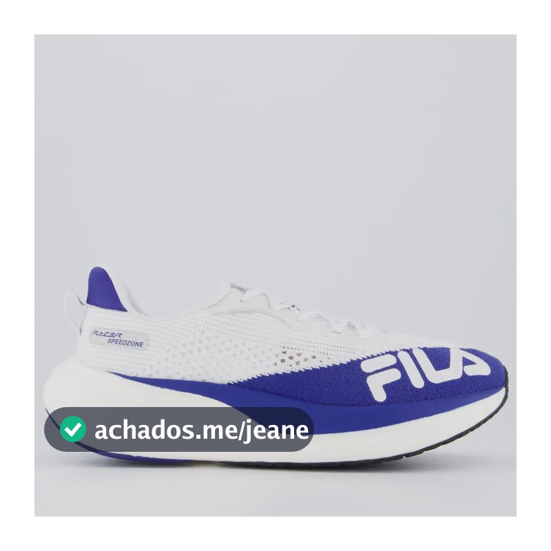Tênis Fila Racer Speedzone Feminino Branco E Azul Branco - 37 Br