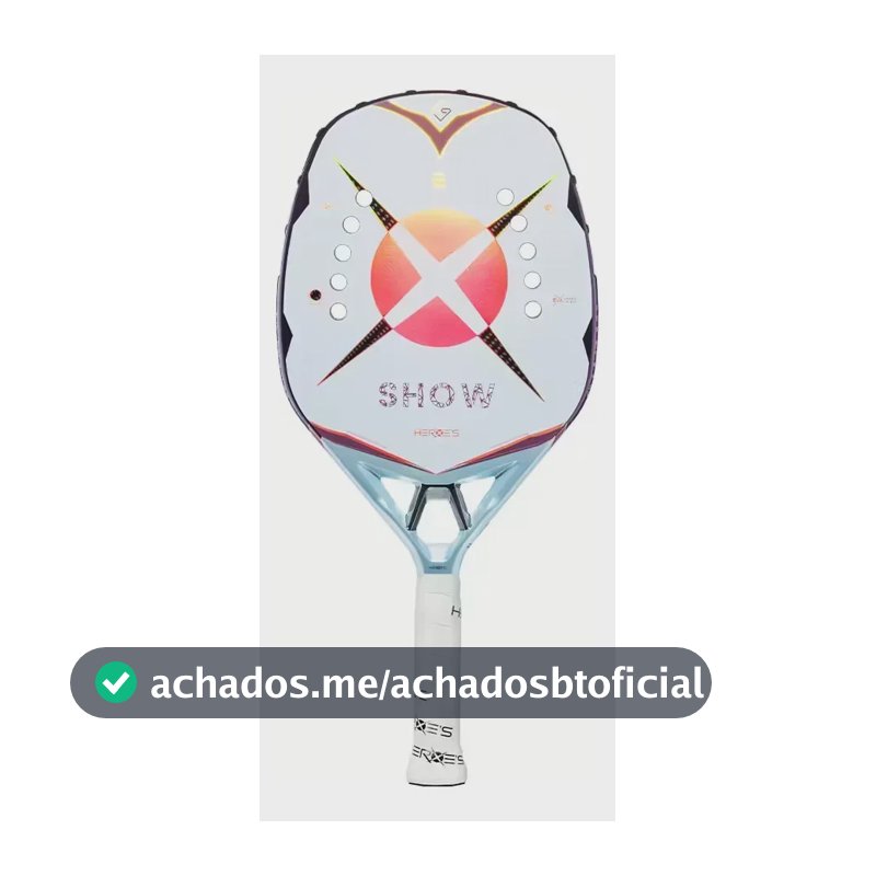 Raquete Beach Tennis Heroes Show 26 Carbono 3 K Branca