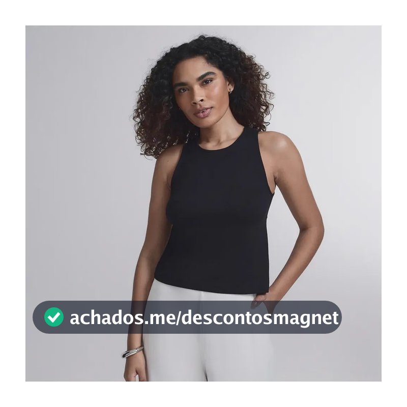Regata Comfy Inlounge Feminino Insider Preta Liso M