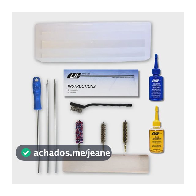 Kit Limpeza Arma Longa Carabina Fuzil Lh Completo Com Vareta