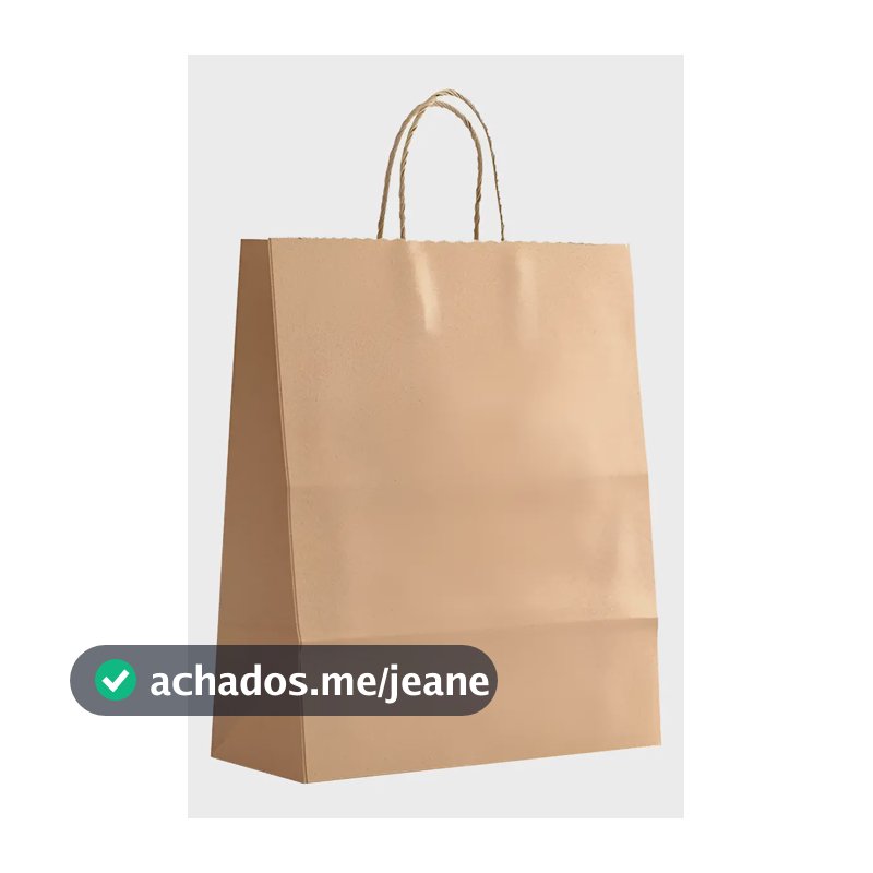 Sacola De Papel Kraft 18x10x22 ( 50unid Promoção ) Marrom
