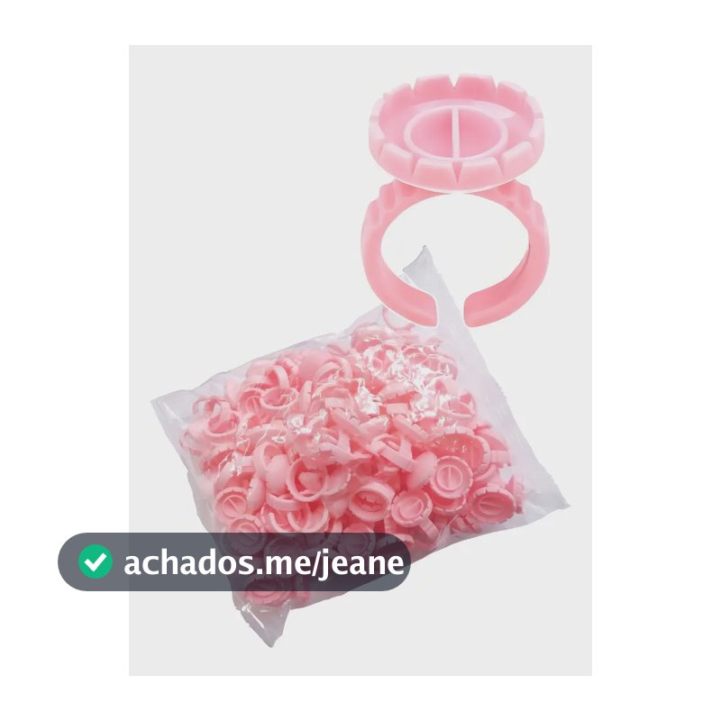 100 Aneis Batoque Flor Coração Para Cola Alongamento Cílios
