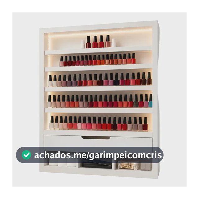 Esmalteira Profissional Mdf 300 Esmaltes 70x90x15 Cm Branco