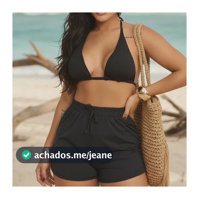Biquini 3 Peças Conjunto Trikini Short Praia Tendência Moda