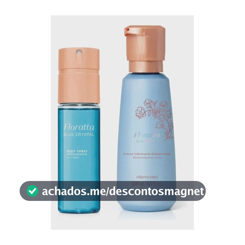 Combo Floratta Blue Crystal: Body Spray + Creme Corporal
