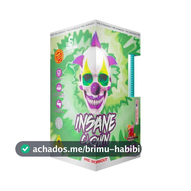 Suplemento Pré Treino Insane Clown Líquido 500ml Demons Lab Sabor Doces Mastigáveis