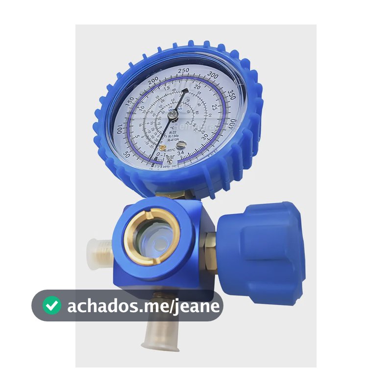 Manifold Vulkan 1 Via com Manômetro de Baixa para R410A R407C R134A R22