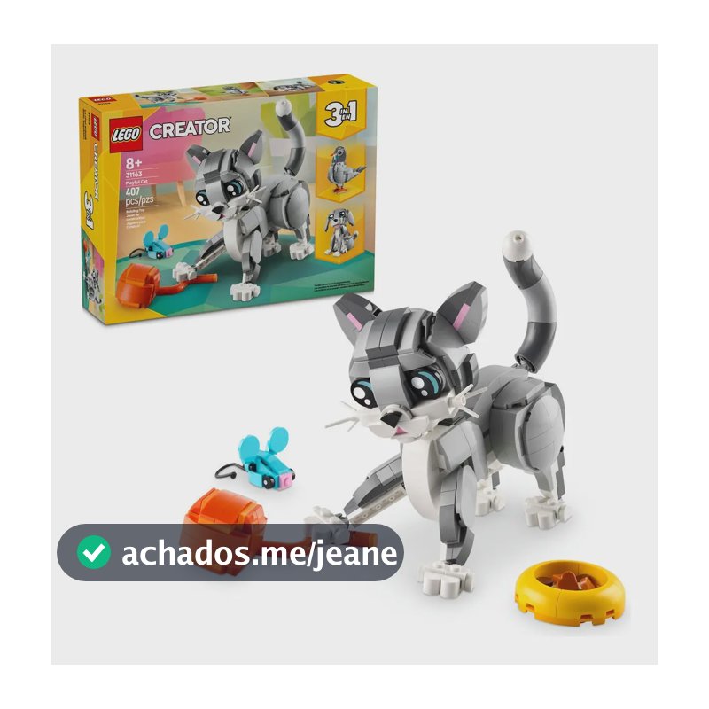Forma De Montar Gato Brincalhão 3 Em 1 +8 Anos Lego