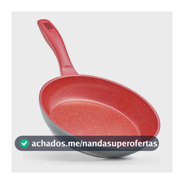 Frigideira Antiaderente Polishop Sauté Grande Cozinha 24cm Vermelho