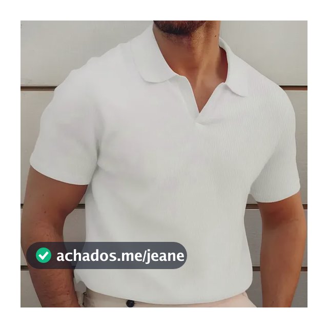 Polo Sem Botao Masculina Minimalista Com Tecido Texturizado