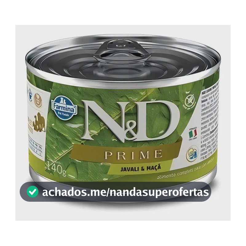 Ração Úmida N&d Prime Cães Adultos Sabor Javali E Maçã 140g