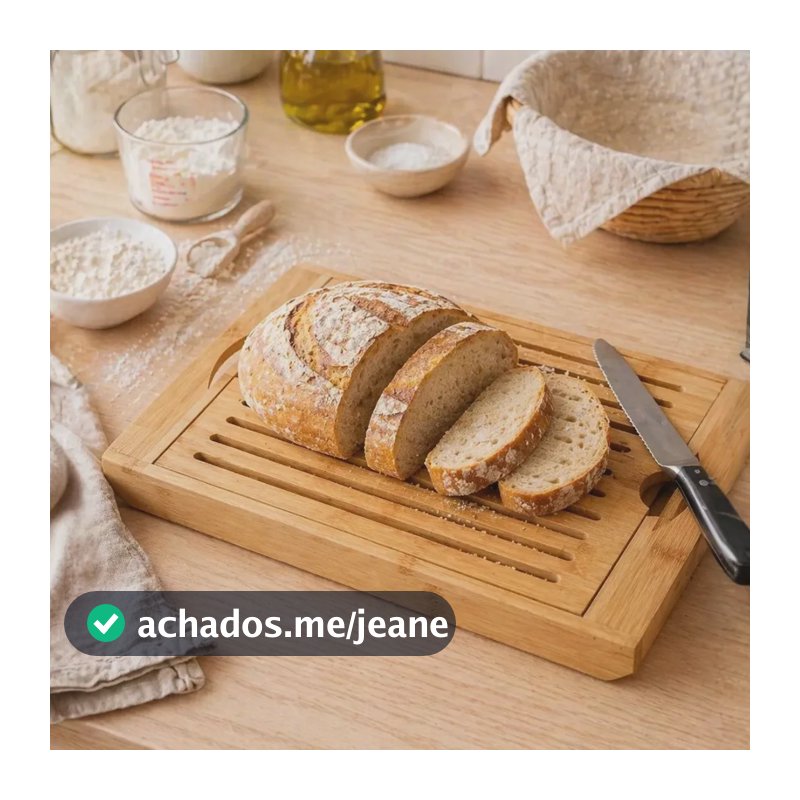 Tábua Migalheira Para Pães E Bolos Café Da Manhã Mesa Posta Bambu Natural Migalheira