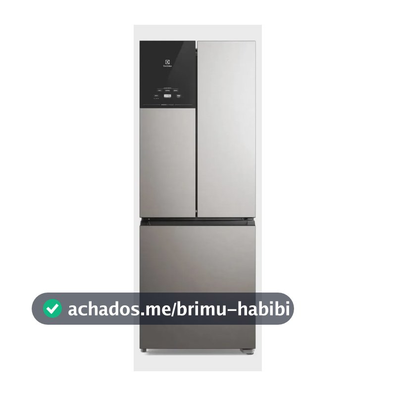 Geladeira Electrolux Frost Free Inverter 484l Efficient Auto Inox Look