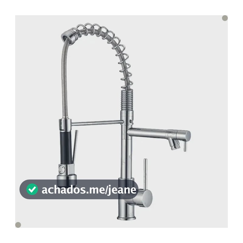 Torneira Cozinha Gourmet Misturador Monocomando Vip Spray Cromado Brilhante