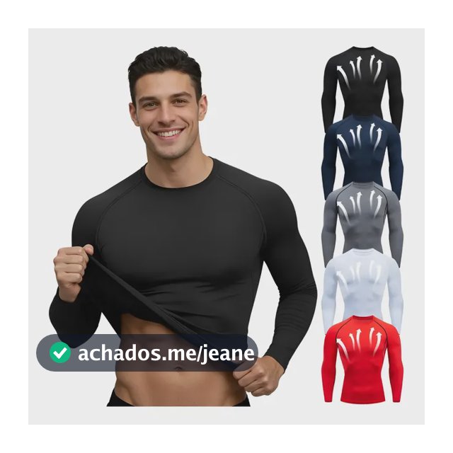 Camisetas Térmicas Masculina Segunda Pele Camisa