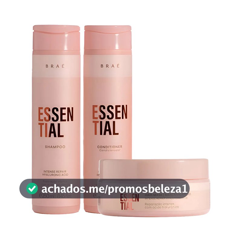 Braé Essential Kit Shampoo250ml+cond250ml+máscara200g