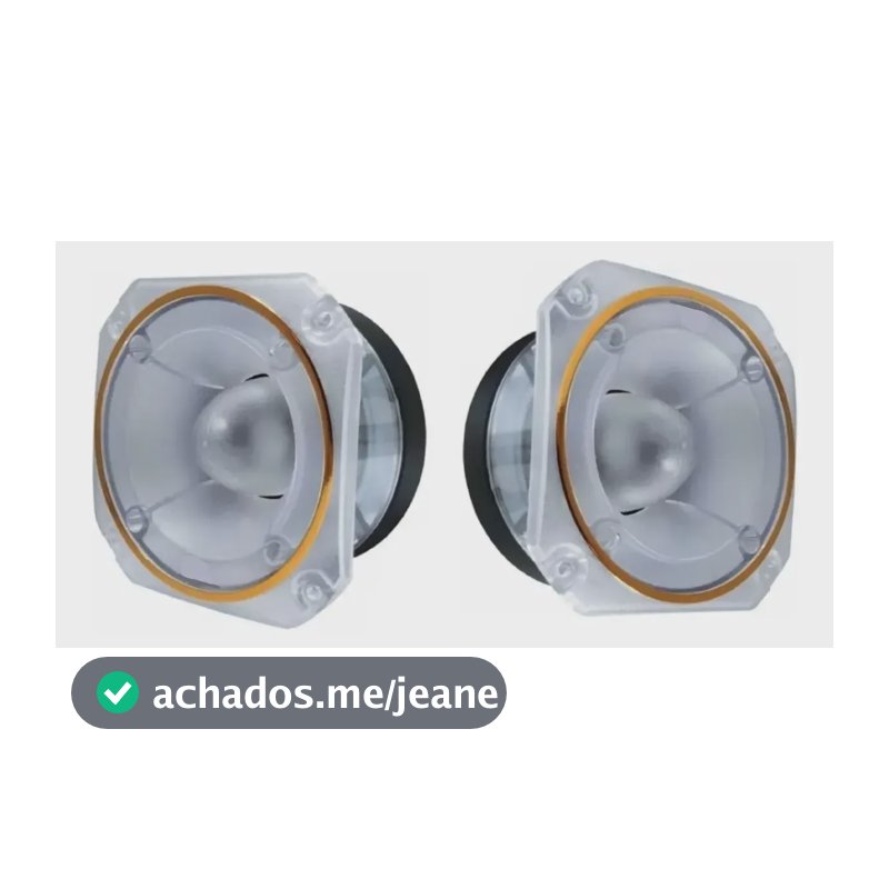 Par Super Tweeter Zeus  Transparente Som Auto Falante = Evok Dourado