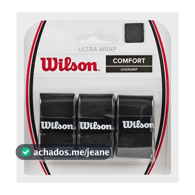 Overgrip Para Raquete De Tênis Grip  Wilson Ultra Wrap Pret Preto