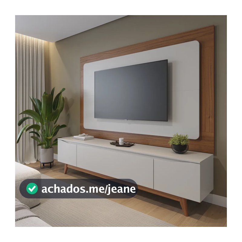 Rack Com Painel Para Tv Até 75 Polegadas 220cm Flynt Oslo