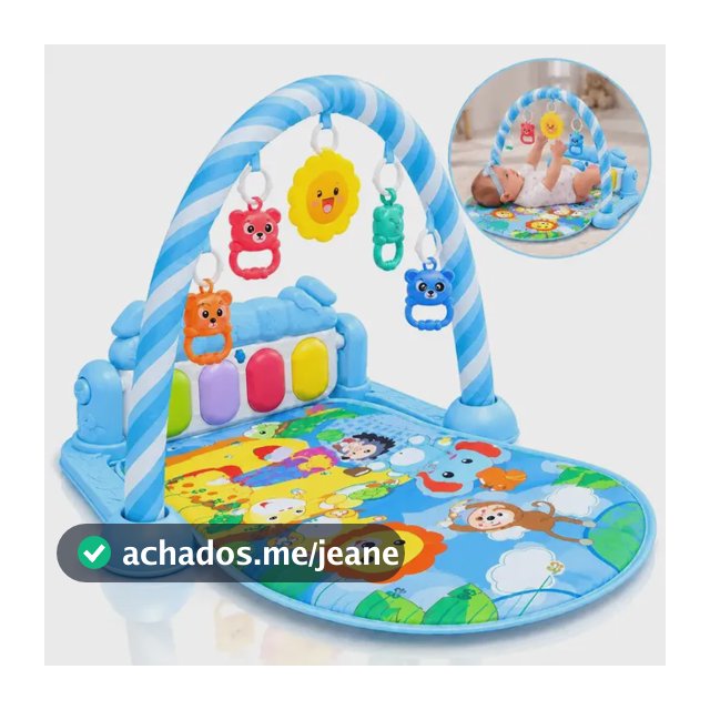 Tapete De Atividade Infantil Amr-1013 Brinquedo Bebe Musical Cor Azul