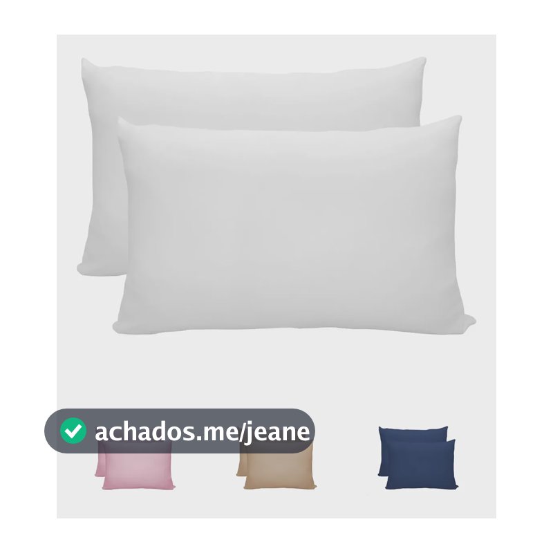 Kit 2 Fronhas King 50x90 cm 100% Algodão Malha Lisa Envelope Capa Travesseiro Mini Xuxão Avulsa Antialérgica Respirável Macia Confortável Toque Suave Não Amassa Branca Branco 2 Peças - Renova Enxovais