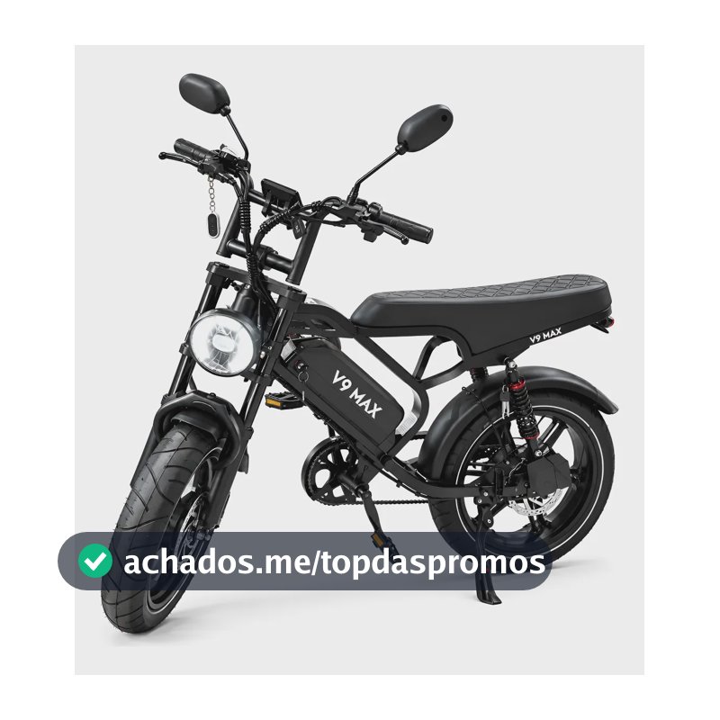 Bicicleta Elétrica V9 Max 1000w Freio Hidráulico Alarme Nfc Preto