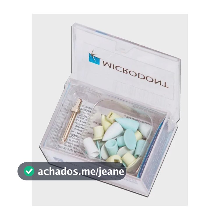 Kit Acabamento E Polimento De Resina Poligloss - Microdont Branco, Azul Claro E Bege