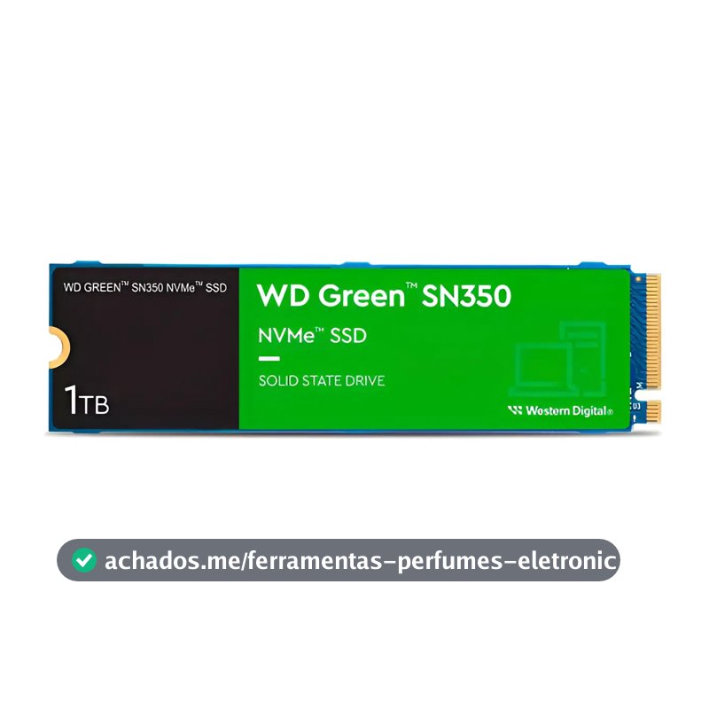 Ssd 1tb Western Digital Green Sn350 Nvme, Gen3, M.2 2280 Azul