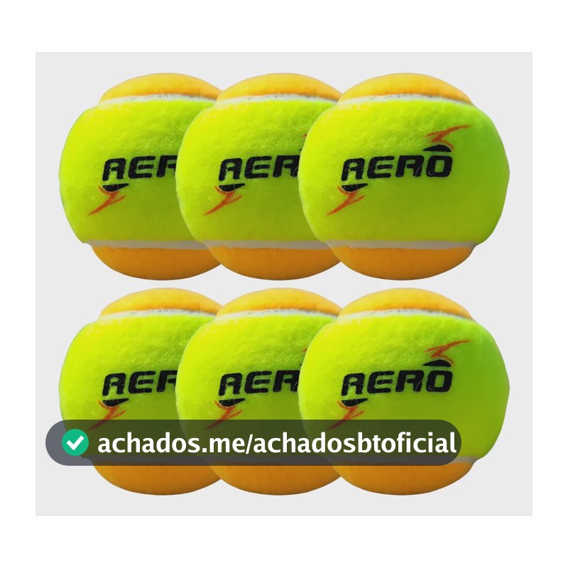Kit Bola De Beach Tennis Aero Pro Itf Stage 2 - 6 Bolas Amarelo