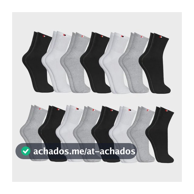 Kit 15 Pares Meias Sport Algodão Cano Médio Sandrini Confort Sortidos 39-43