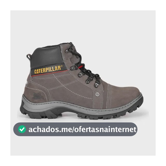 Bota Caterpillar Adventure Couro Impermeável Antiderrapante