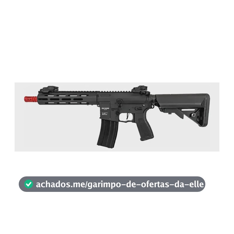 Rifle Airsoft Ar15 Rossi Neptune Sentinel 8` Pronta Entrega Preto 6 Mm