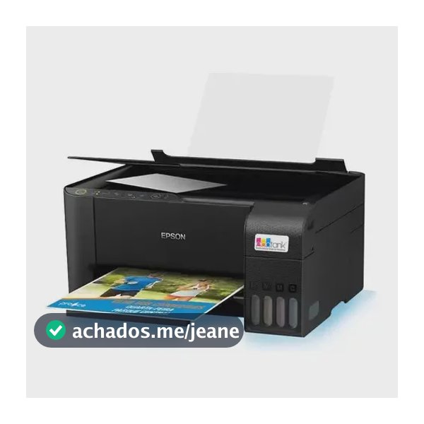 Impressora 3x1 Multifuncional Epson Ecotank L3250 Wifi Biv Cor Preto 100v/240v