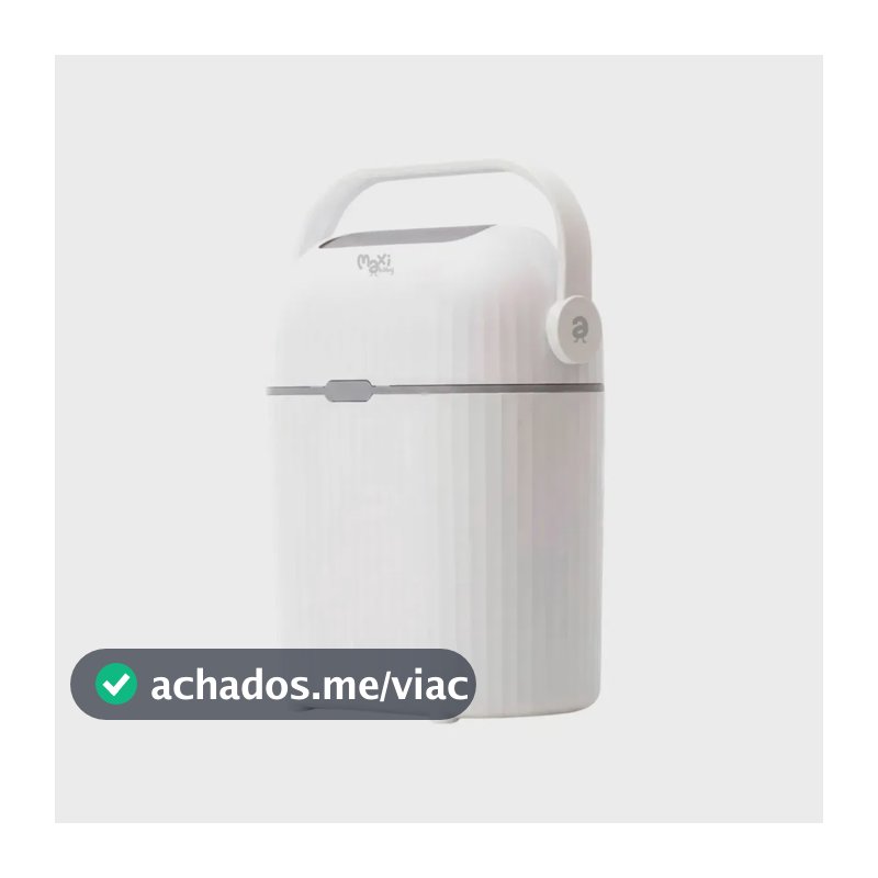 Lixeira Mágica Antiodor Descarte De Fraldas Tampa Giratória Capacidade 9L Freshcan Maxi Baby