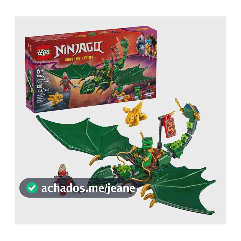 LEGO Ninjago - Dragão da Floresta Verde do Lloyd - 128 Peças - 71829