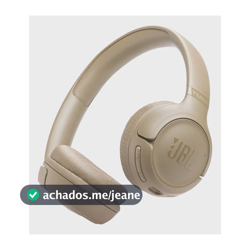 Fone De Ouvido Bluetooth Sem Fio Tune 530BT Bege JBL