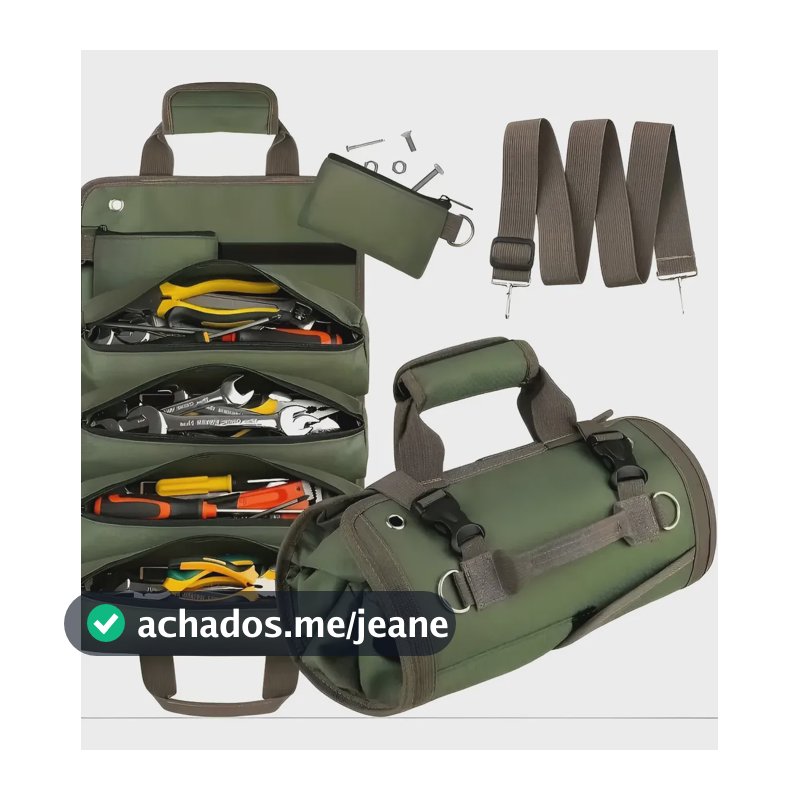 Bolsa De Ferramentas Enrolar Multifuncional Elétrico Hardwar Verde-musgo