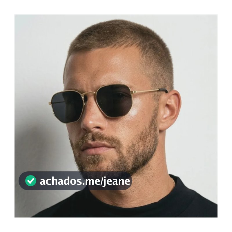 Óculos De Sol Feminino Da Moda Imediato Retro Armação Dourado Haste Dourado Desenho Dourado E Preto